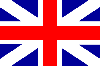 Union Flag of Great Britain, 1606-1801, Combined crosses of St. George for England and St. Andrew for Scotland [LINK to flag history]