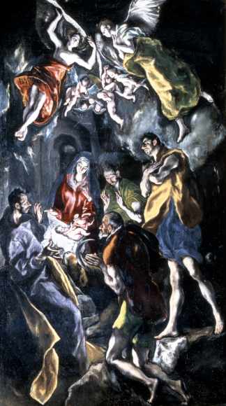 Nativity with Shepherds and Angels by El Greco, c.1605