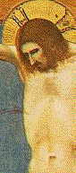 [Detail of the wound in Christ’s side from Crucifixion by Giotto]